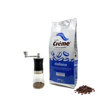 Carica l'immagine nel visualizzatore di Gallery, caffè in grani miscela italiana caffè crème con macinino